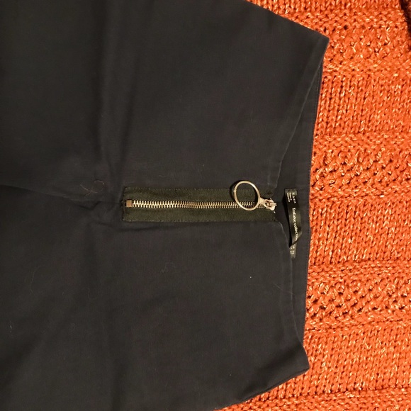 Zara Navy Blue O-Ring Trousers - Picture 3 of 4